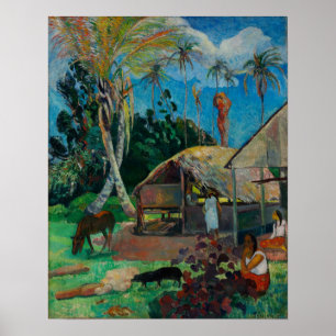 Gauguin - Die schwarzen Schweine 1891 Poster