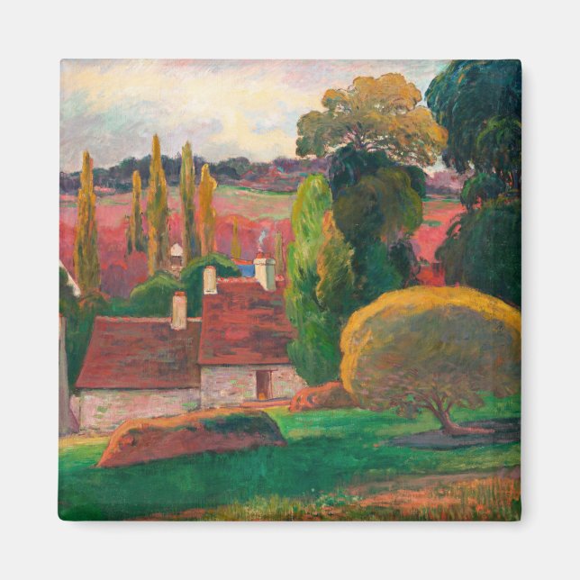 Gauguin - Ein Bauernhof in der Bretagne Magnet (Vorne)