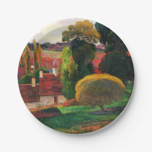 Gauguin Ein Bauernhof in der Bretagne Vintage-Land Pappteller
