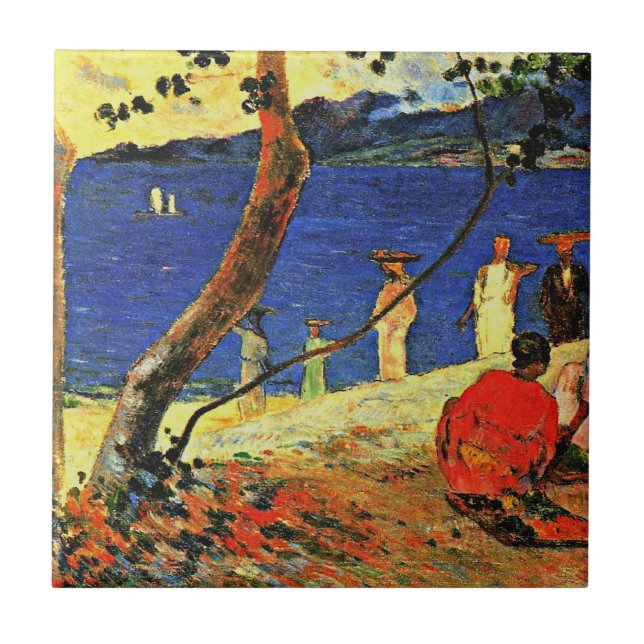 Gauguin - Ein Strand Fliese (Vorderseite)