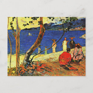 Gauguin - Ein Strand Postkarte