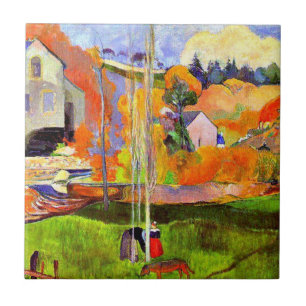 Gauguin - Eine bretonische Landschaft - Davids Müh Fliese