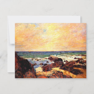 Gauguin - Felsen und Meer, 1886, Malerei, Karte