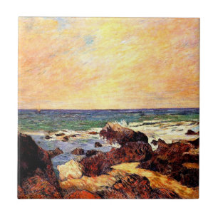Gauguin - Felsen und Meer, feine Kunst, Fliese