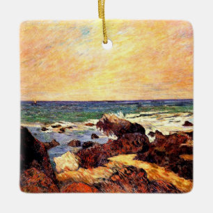 Gauguin - Felsen und Meer, Keramikornament