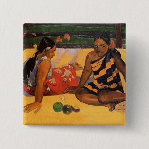 Gauguin Französisch Polynesien Tahiti Frauen Maler Button