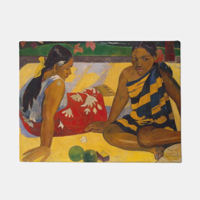 Gauguin Französisch Polynesien Tahiti Frauen Maler Fußmatte (Vorderseite)