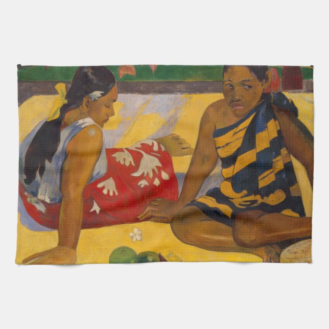 Gauguin Französisch Polynesien Tahiti Frauen Maler Geschirrtuch (Horizontal)