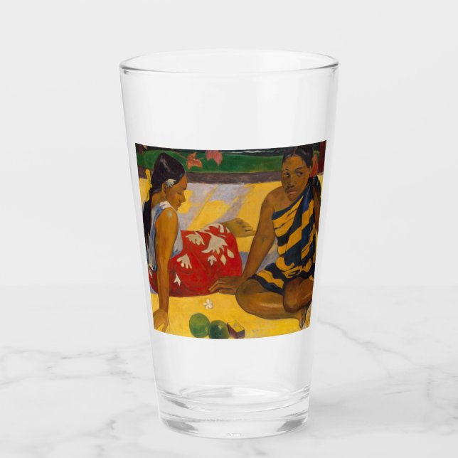 Gauguin Französisch Polynesien Tahiti Frauen Maler Glas (Vorderseite)