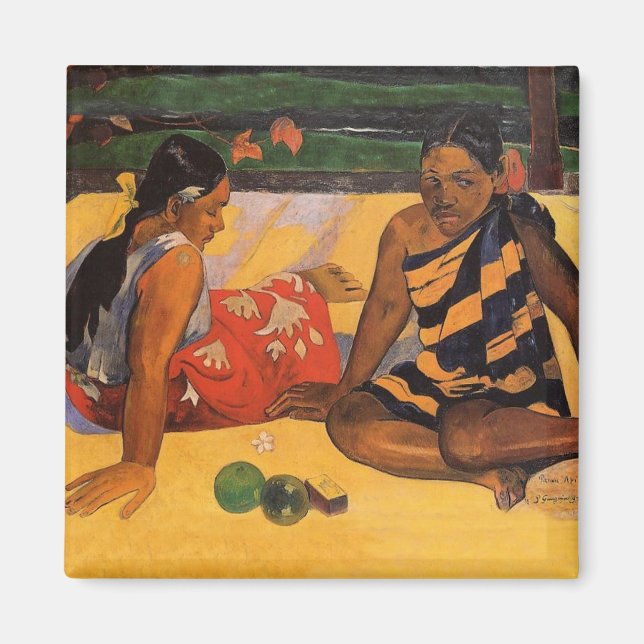 Gauguin Französisch Polynesien Tahiti Frauen Maler Magnet (Vorne)