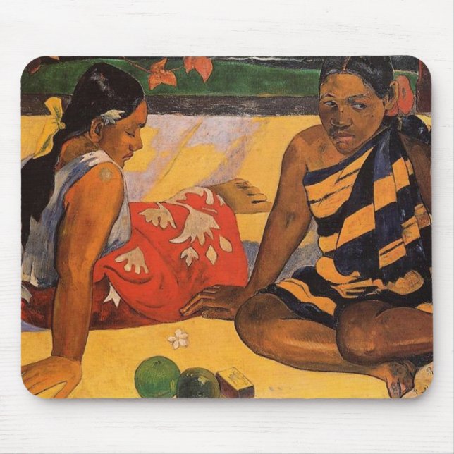 Gauguin Französisch Polynesien Tahiti Frauen Maler Mousepad (Vorne)