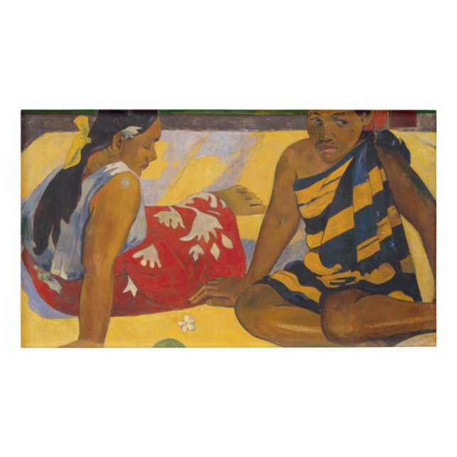 Gauguin Französisch Polynesien Tahiti Frauen Maler Namenschild (Vorderseite)