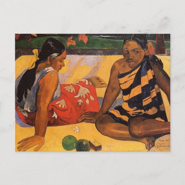 Gauguin Französisch Polynesien Tahiti Frauen Maler Postkarte (Vorderseite)