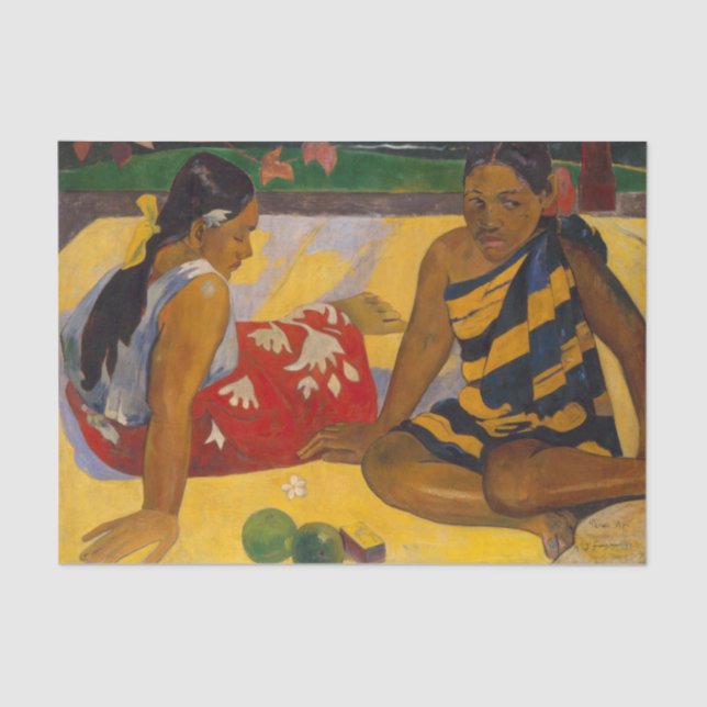 Gauguin Französisch Polynesien Tahiti Frauen Maler Seidenpapier (Vorderseite)