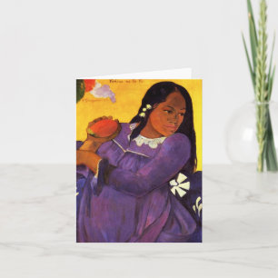 Gauguin Frau mit Mango-Karte Karte