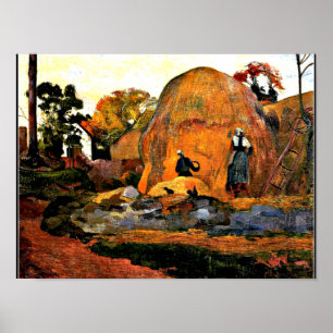 Gauguin - Gelbe Haystacks Golden Harvest Poster