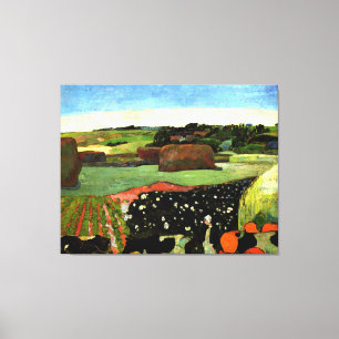 Gauguin - Heuschober in der Bretagne, Leinwanddruck