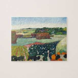 Gauguin Heuschober in der Bretagne Vintage Kunstpo Puzzle