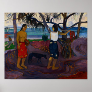 Gauguin - I Raro Te Oviri (Unter Pandanus) 1891 Poster