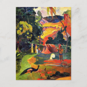 Gauguin Landscape mit Friedenssicherung Postkarte