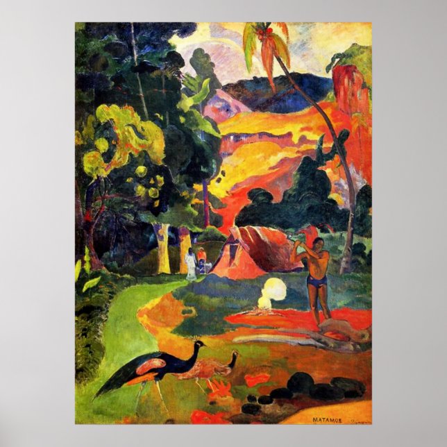 Gauguin Landscape with Peacocks Poster (Vorne)