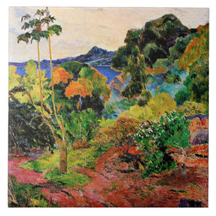 Gauguin - Landschaft auf Martinique Fliese