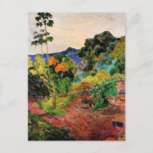 Gauguin - Landschaft auf Martinique Postkarte