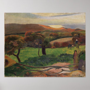 Gauguin - Landschaft aus Bretagne 1889 Poster