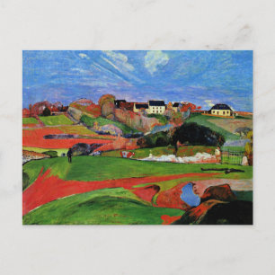 Gauguin - Landschaft bei le Pouldu Postkarte