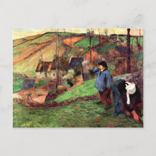 Gauguin - Landschaft der Bretagne Postkarte
