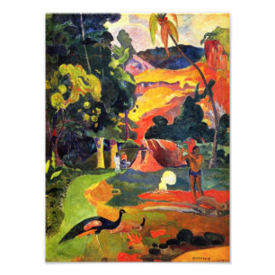 Gauguin Landschaft mit Peacocks Foto Print