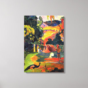 Gauguin Landschaft mit Peacocks Leinwand Wrap