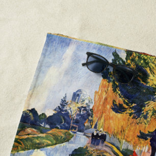 Gauguin Les Alyscamps Vintage Herbst Kunst Druck Strandtuch