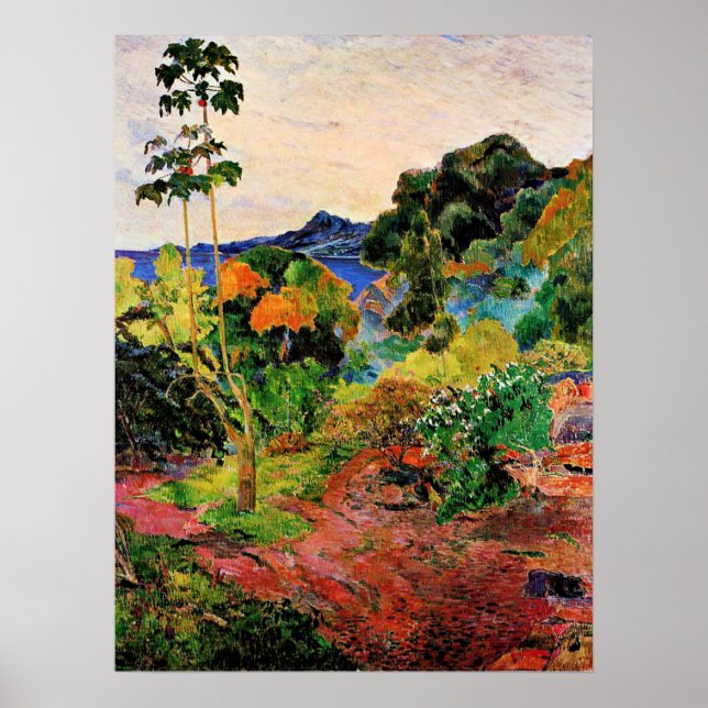 Gauguin - Martinique Landschaft Poster (Vorne)