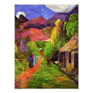 Gauguin Road in Tahiti Foto Print