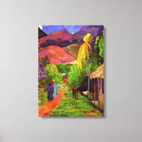 Gauguin Road in Tahiti Leinwand Wrap