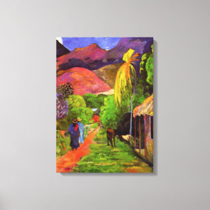 Gauguin Road in Tahiti Leinwand Wrap