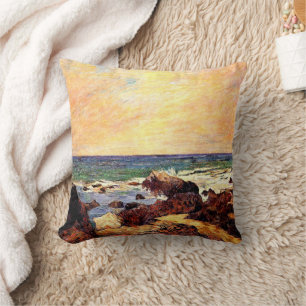 Gauguin - Rocks and Sea, 1886, painting Kissen
