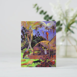 Gauguin - Schwarze Schweine Postkarte