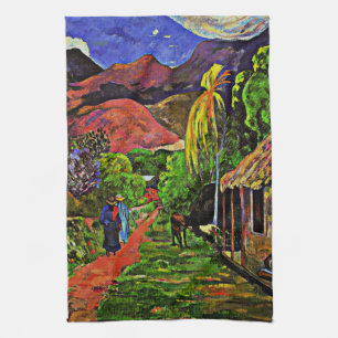Gauguin - Straße in Tahiti, 1891 Geschirrtuch