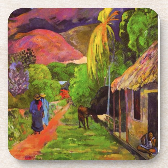 Gauguin Straße in Tahiti-Untersetzer Untersetzer (Vorderseite)