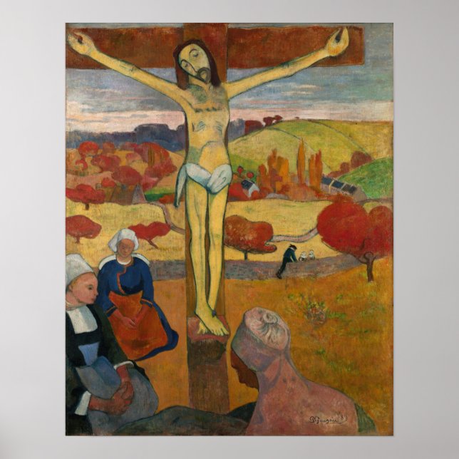 Gauguin - The Yellow Christ 1889 Poster (Vorne)