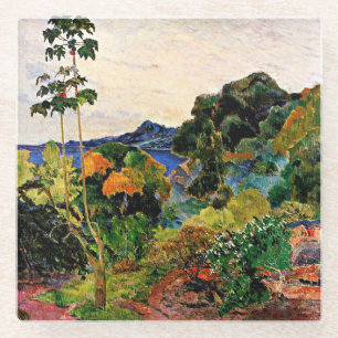 Gauguin - Tropische Vegetation Poster Glasuntersetzer