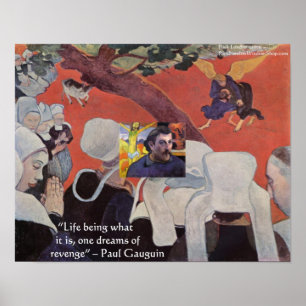 Gauguin Unique Nach Der Predigt Poster Mit Zitat