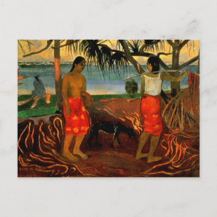 Gauguin - Unter dem Pandanus-Baum Postkarte