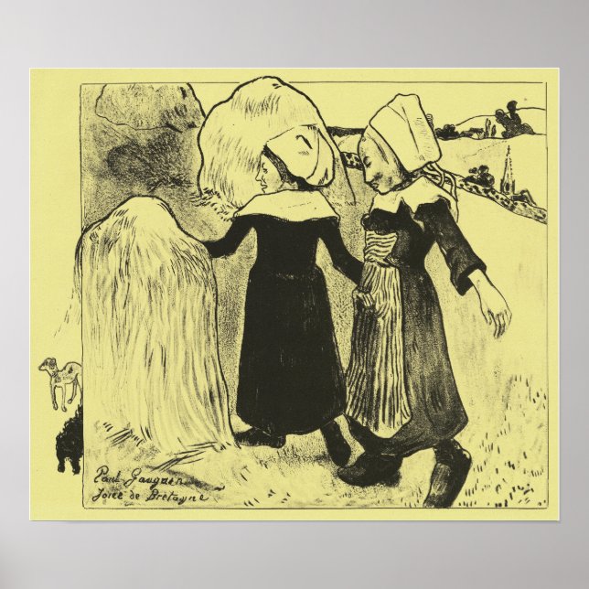 Gauguin - Vergnügen der Bretagne 1889 Poster (Vorne)
