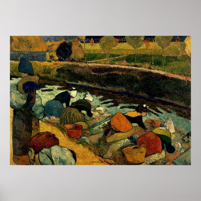 Gauguin - Washerwomen in Roubine du Roi Poster (Vorne)
