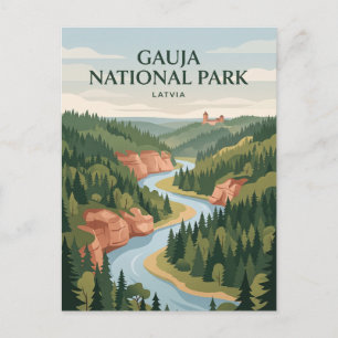 Gauja-Nationalpark Lettland Postkarte