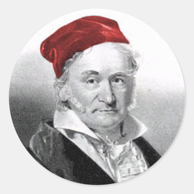 Gauß Runder Aufkleber (Vorderseite)