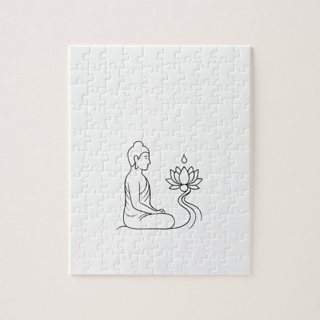 Gautam Buddh Dhamma Meditationspuzzle | Friedlich  Puzzle (Vertikal)